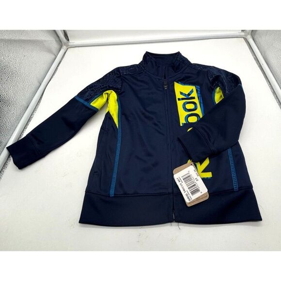Reebok Kids Navy & Yellow Grid Tricot Jacket, Navy, 2T (jacket only) - Picture 5 of 11